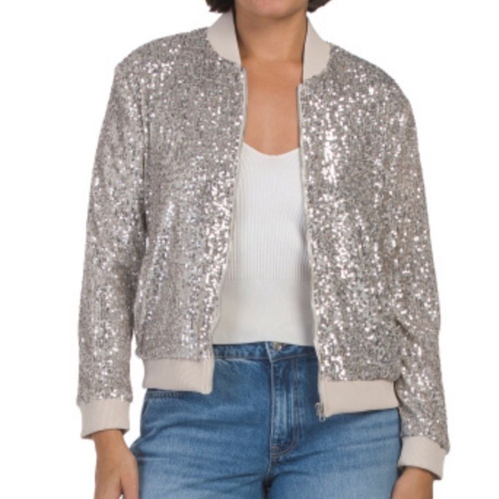 CABLE AND GAUGE - Sequin Bomber